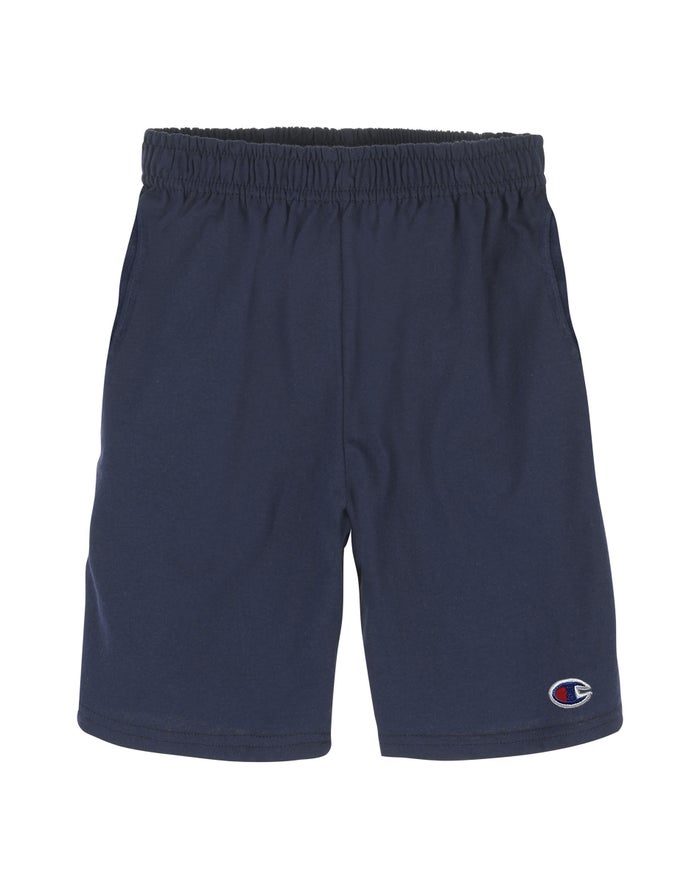 Champion Everyday Cotton With Pockets - Poikien Laivastonsininen Shortsit - Suomi 8024163-YW